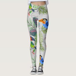 Cute Toucan-fågel, Mönster, vattenfärger Leggings