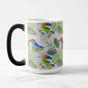 Cute Toucan-fågel, Mönster, vattenfärger Magisk Mugg