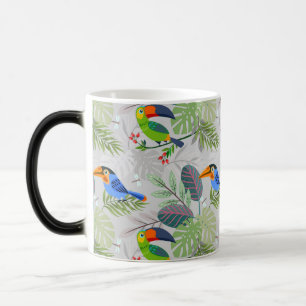 Cute Toucan-fågel, Mönster, vattenfärger Magisk Mugg