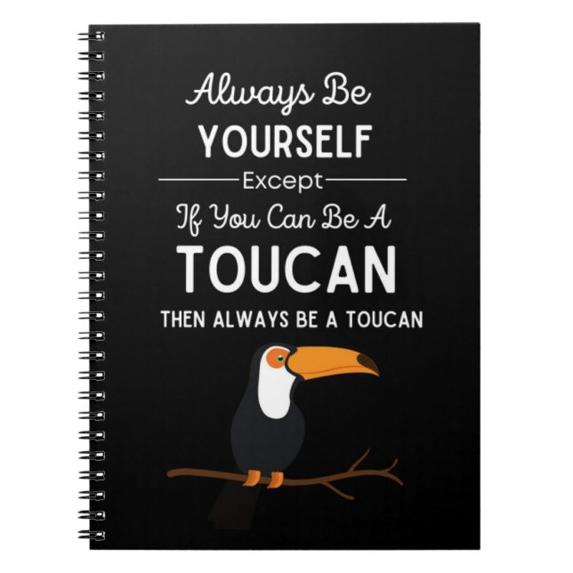 Cute Toucan Gifts Jungle Bird Exotic Rainforest Anteckningsbok (Framsidan)
