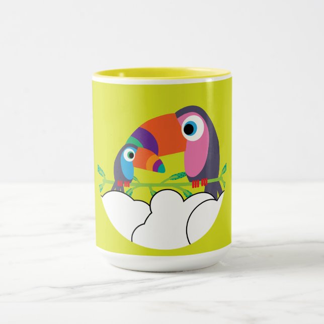 Cute Toucan | Kärlek Toucans | Fåglar Mugg (Center)