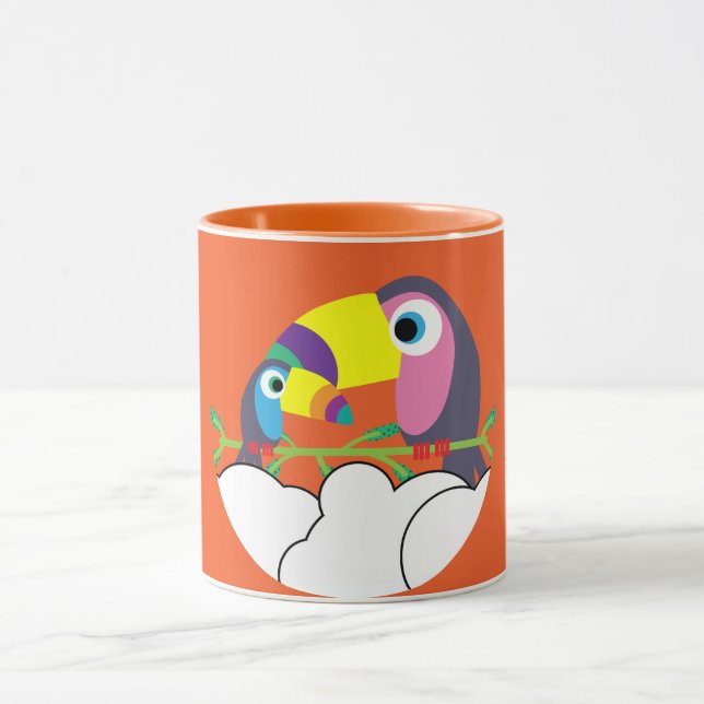 Cute Toucan | Kärlek Toucans | Funny Birds Mugg Se (Center)