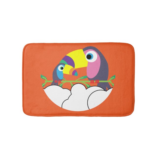 Cute Toucan | Kärlek Toucans | Funny Birds Mugg Se Badrumsmatta (Framsidan)