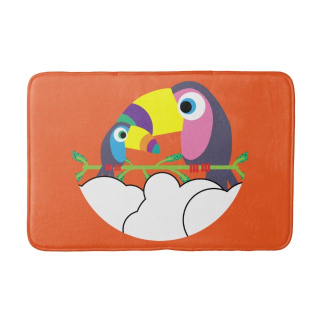 Cute Toucan | Kärlek Toucans | Funny Birds Mugg Se Badrumsmatta (Framsidan)