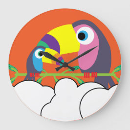 Cute Toucan | Kärlek Toucans | Funny Birds Mugg Se Stor Klocka