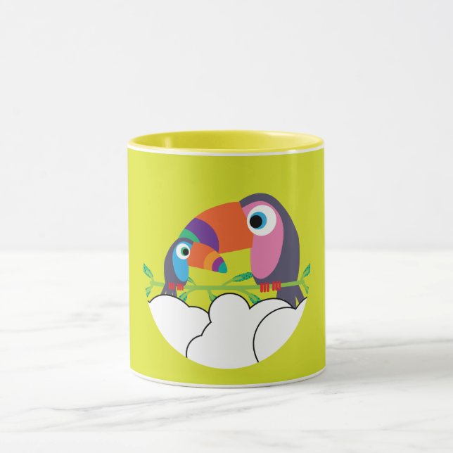 Cute Toucan | Kärlek Toucans | Lönsamma fåglar Mugg (Center)