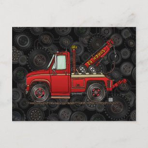 Cute Tow Lastbil Wrecker Vykort
