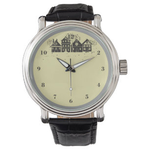 Cute Townhome Scene Armbandsur