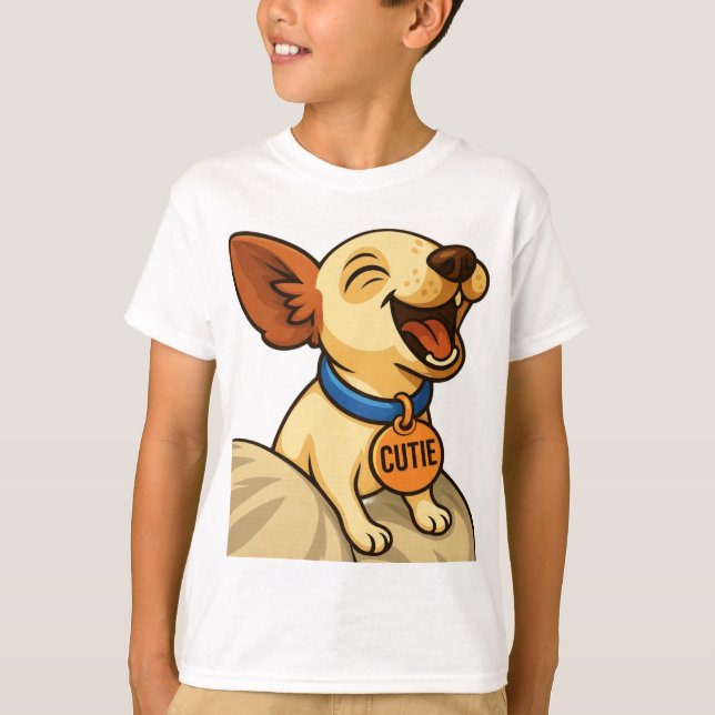 Cute Toy Fox Terrier Yawning T Shirt (Framsida)