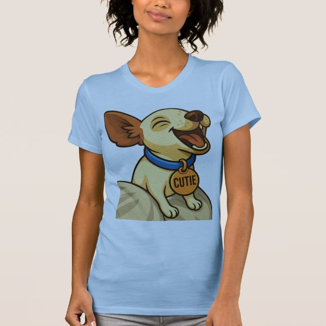 Cute Toy Fox Terrier Yawning T Shirt (Framsida)