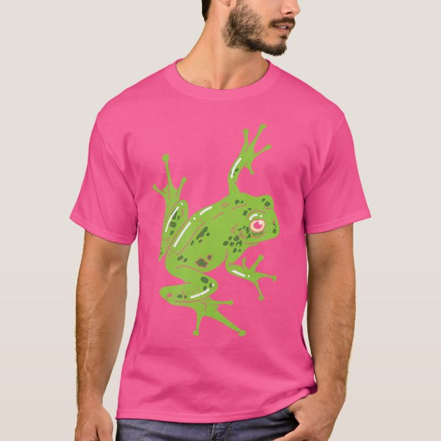Cute Träd Frog T Shirt (Framsida)