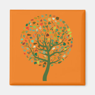 Cute träd illustrerar miljön magnet