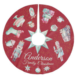 Cute Träd Skirt med Helgdag-design Julgransmatta Borstad Polyester