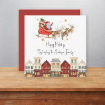 Cute Traditionella familjen Santa christmas Julkort<br><div class="desc">Lägg till din familj namn till detta vackra julklapp för helgdag och verkligen till dina vänner och din familj. All text är helt anpassade för att passa dina behov så att kortet kan ändras till säsonhälsningar, god jul eller lämna som wow, allt till dig. Om du har problem med den...</div>