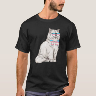 Cute Transgender Persian Cat Transgender Day of VI T Shirt