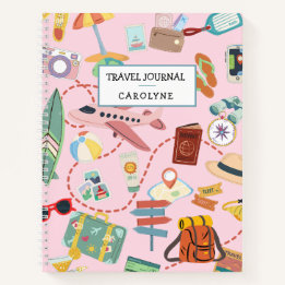 Cute Travel Journal Anpassningsbar Text