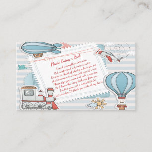 Cute Travel Theter Baby Shower ger ett Bok-kort Tilläggskort