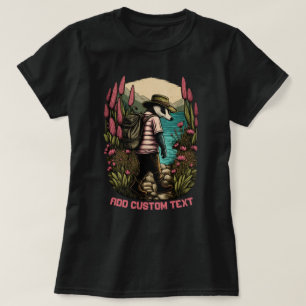 Cute Traveler Badger in wildblomma, Badger Älskare T Shirt