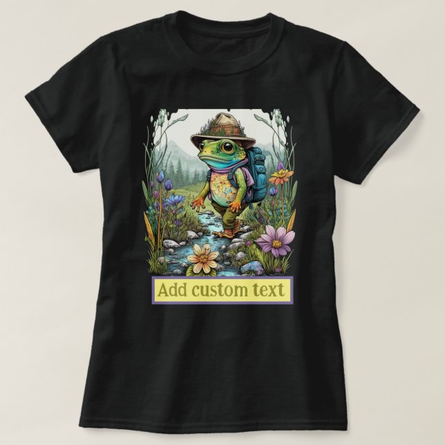 Cute Traveler grog hippie-skog, Toad Älskare T Shirt (Design framsida)