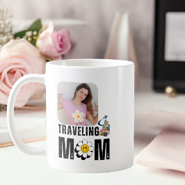 Cute Traveling Mamma, flygplansväska, Anpassningsb Kaffemugg