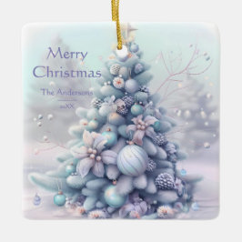 Cute Tree Soft Color Winter Christmas Julgransprydnad Keramik