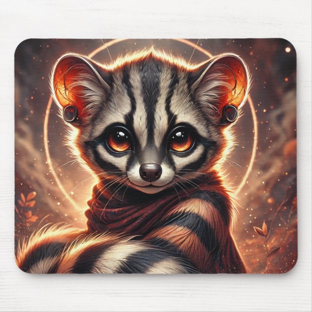 Cute Trendig African Civet | Anime Mousepad Musmatta (Framsidan)