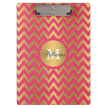 Cute trendig chevron zigzag faux guld glitter