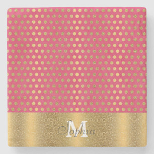 Cute trendig faux guld glitter mönster stenunderlägg