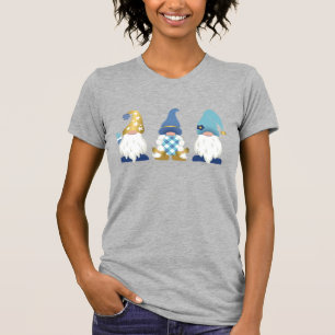 Cute Trendig Gnomes Blue Guld White Buffalo Play T Shirt