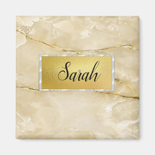 Cute Trendig Guld Marble Magnet