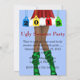 Cute Trendig Helgdag/jul Ugly Sweater Party Inbjudningar