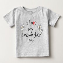 Cute Trendig I kärlek Min gudmor Baby Tee