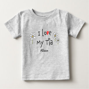 Cute Trendig I kärlek My Tia Baby T Shirt