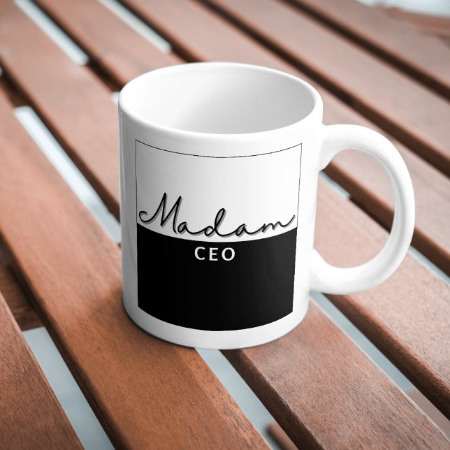 Cute Trendig Modern Fru CEO Coffee Mugg (Skapare uppladdad)