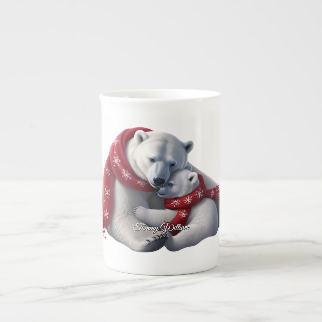 Cute Trendig Modern Funny God jul Benporslin Mugg (Framsidan)