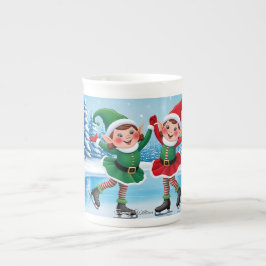 Cute Trendig Modern Funny God jul Benporslin Mugg