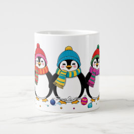 Cute Trendig Modern Funny God jul Jumbo Mugg