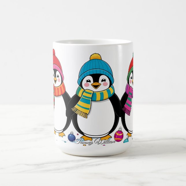 Cute Trendig Modern Funny God jul Kaffemugg (Center)