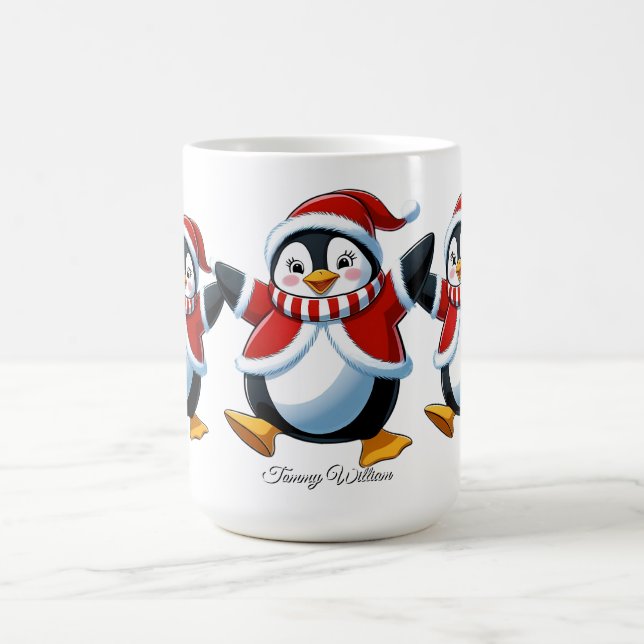 Cute Trendig Modern Funny God jul Kaffemugg (Center)