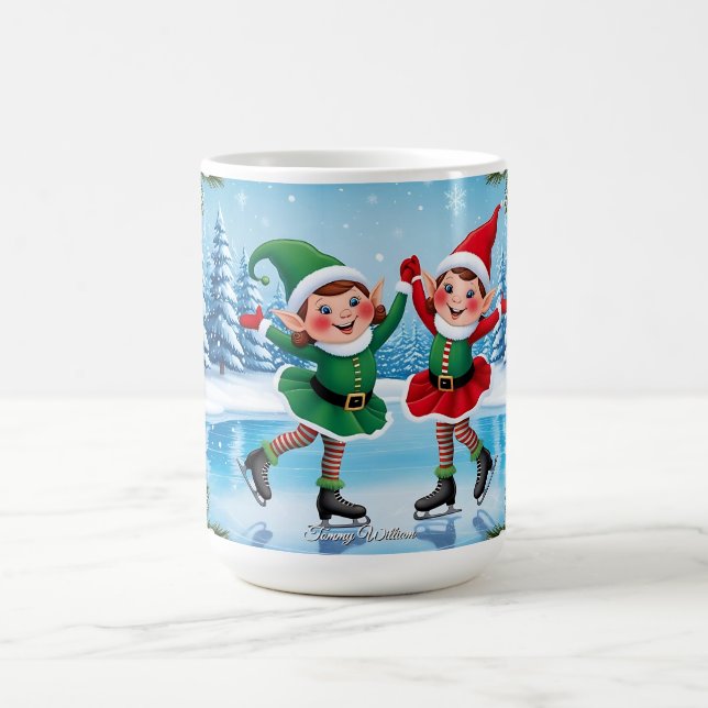 Cute Trendig Modern Funny God jul Kaffemugg (Center)