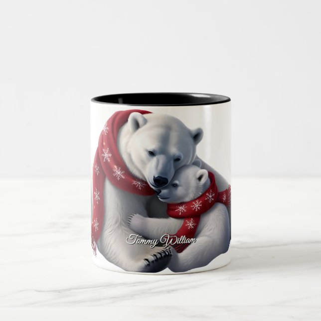 Cute Trendig Modern Funny God jul Två-Tonad Mugg (Center)