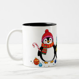 Cute Trendig Modern Funny God jul Två-Tonad Mugg