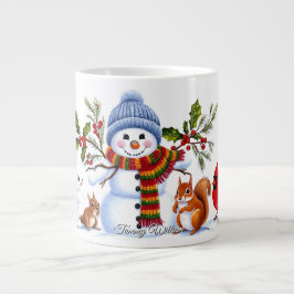 Cute Trendig Modern Funny jul Jumbo Mugg