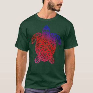 Cute Trendig Sea Turtle Ocean Blue Tribal Gift T Shirt