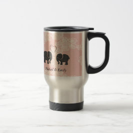 Cute trendig snöre Elephants i kärlek Resemugg