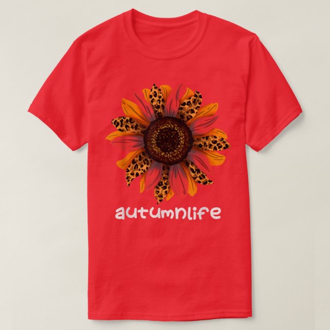 Cute-Trendiget - vacker höstsäsong solros T Shirt (Design framsida)