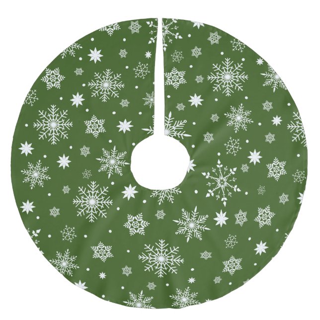 Cute Trending Snöflingor mönster Julgransmatta Borstad Polyester (Framsidan)