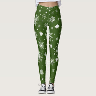 Cute Trending Snöflingor mönster Leggings