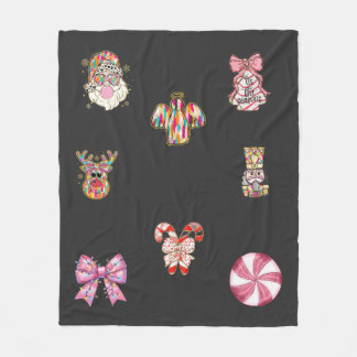 Cute trendy Christmas throw  Fleecefilt