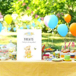 Cute Trets Bord Boy Nalle Baby Shower Poster